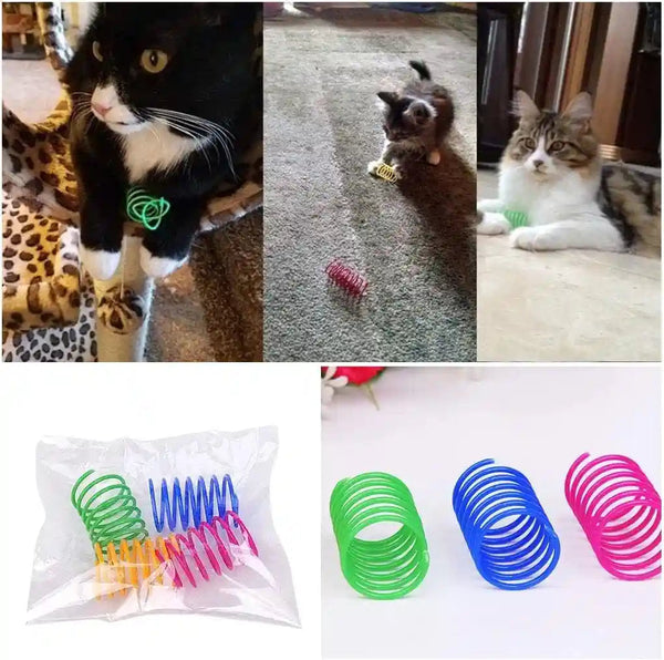 Andiker Cat Spring Toy, 12 Pc Colorful Cat Kicker Toys Interactive Cat Toys for Indoor Cats Swatting, Biting, Hunting to Kill Time and Keep Fit8