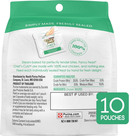 Purina Fancy Feast Natural Cat Treats, Purely Natural Hand-Selected Chicken - (Pack of 5) 10 Ct. Pouches12