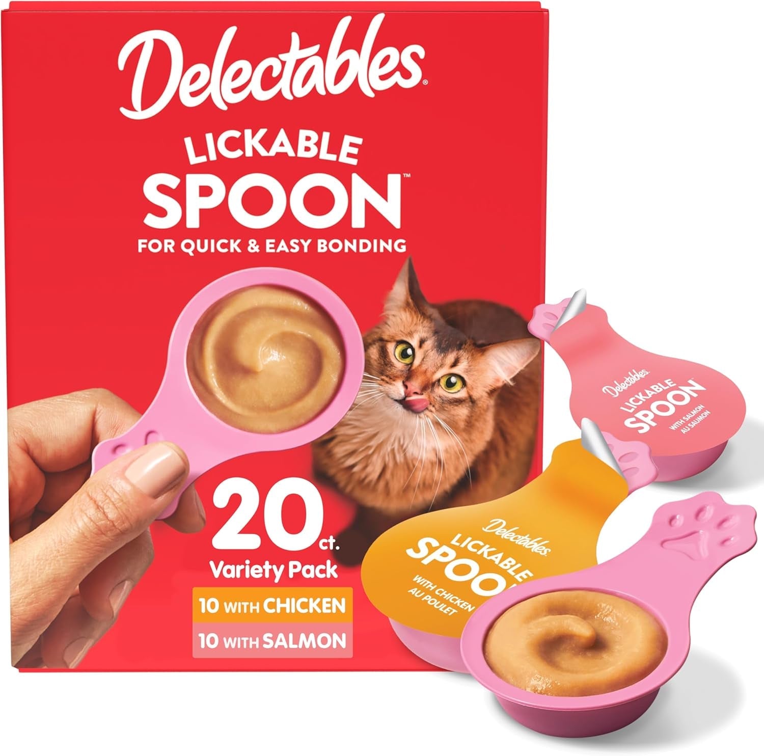 delectables-lickable-spoon-handheld-wet-cat-treats-made-with-real-chicken-salmon-quick-easy-creamy-puree-mess-free-grain-free-no-added-fillers-no-by-products-variety-pack-32ct