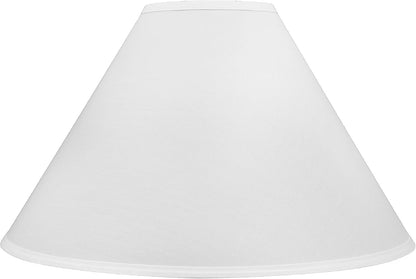 32206A Hardback Empire Spider Lamp Shade in White, 6" Top X 19" Bottom X 12" Slant Height3