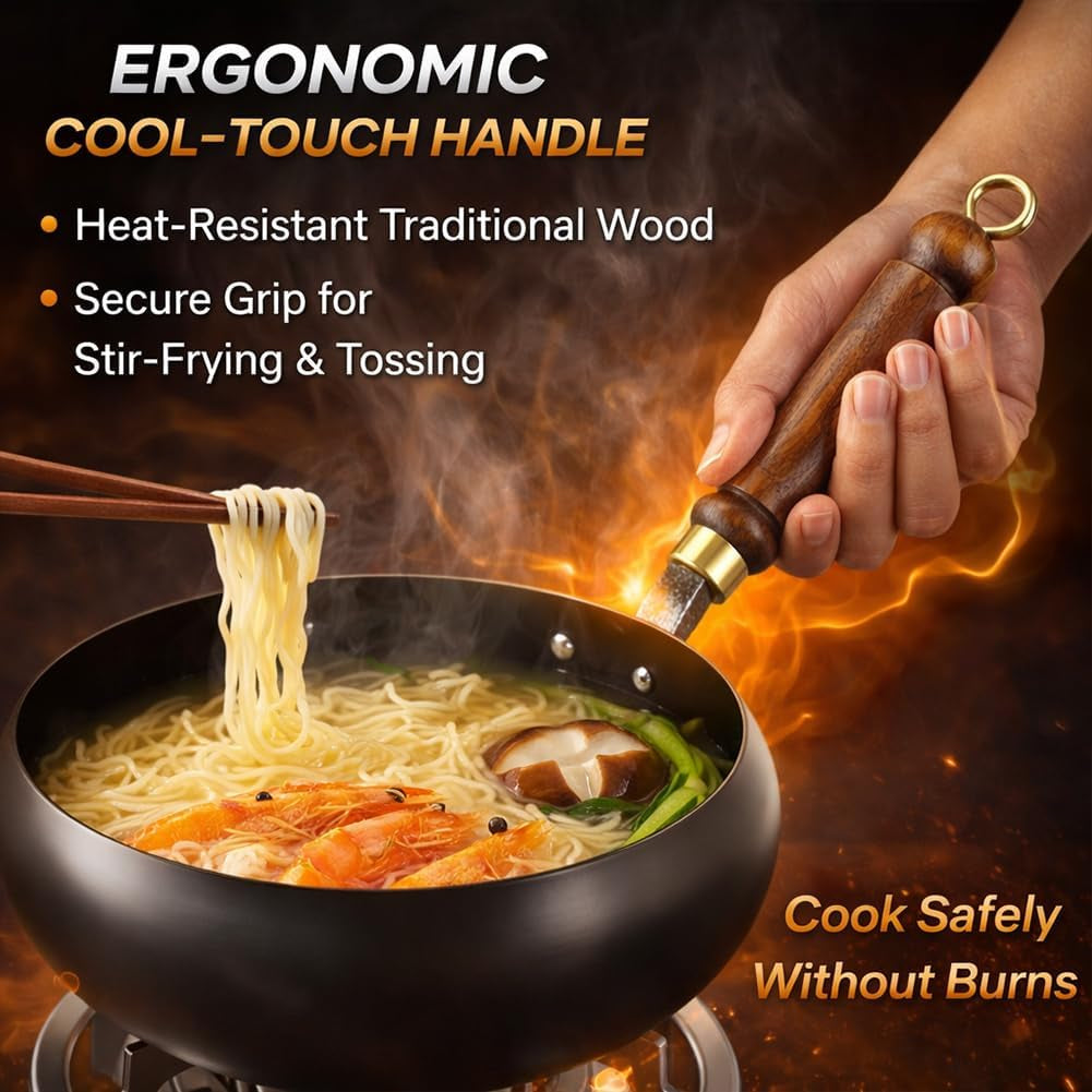 2026-upgraded-uncoated-thick-iron-pot-japanese-hand-forged-non-stick-iron-pan-without-coating-durable-and-rust-free-for-cooker-gas-stir-fry-pans-round-bottom-with-lid-glass-lid-11in