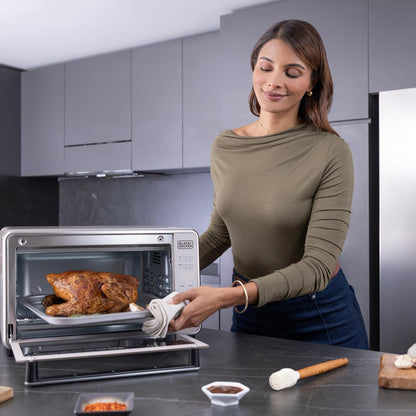 BLACK+DECKER Crisp 'N Bake Pro 6-Slice Digital Air Fry Oven | 10 Cooking Functions, Air Fry, Fits 12-Inch Pizza, Digital Controls and Ceramic Accessories for Easy Cooking.11