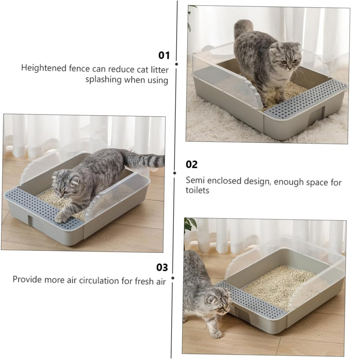 eringogo-semi-closed-cat-litter-box-potty-with-detachable-anti-splash-durable-pan-small-gray-for-kitten-toilet-and-cat-housebreaking