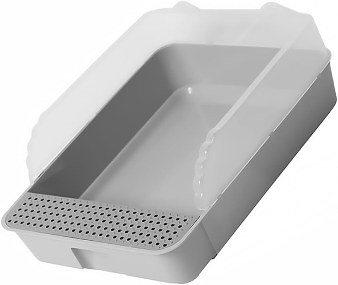 eringogo-semi-closed-cat-litter-box-potty-with-detachable-anti-splash-durable-pan-small-gray-for-kitten-toilet-and-cat-housebreaking