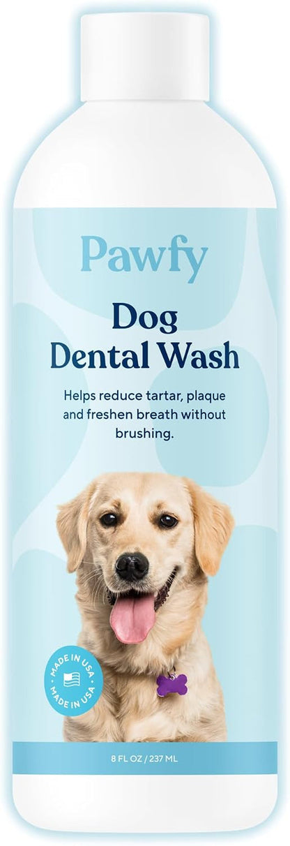 Pawfy Dog Breath Freshener with Specialized Dental Care Formula | Dog Teeth Cleaning & Mouthwash | Helps Freshen Dogs Breath with Easy Water Additive | Supports Plaque and Tartar Control1
