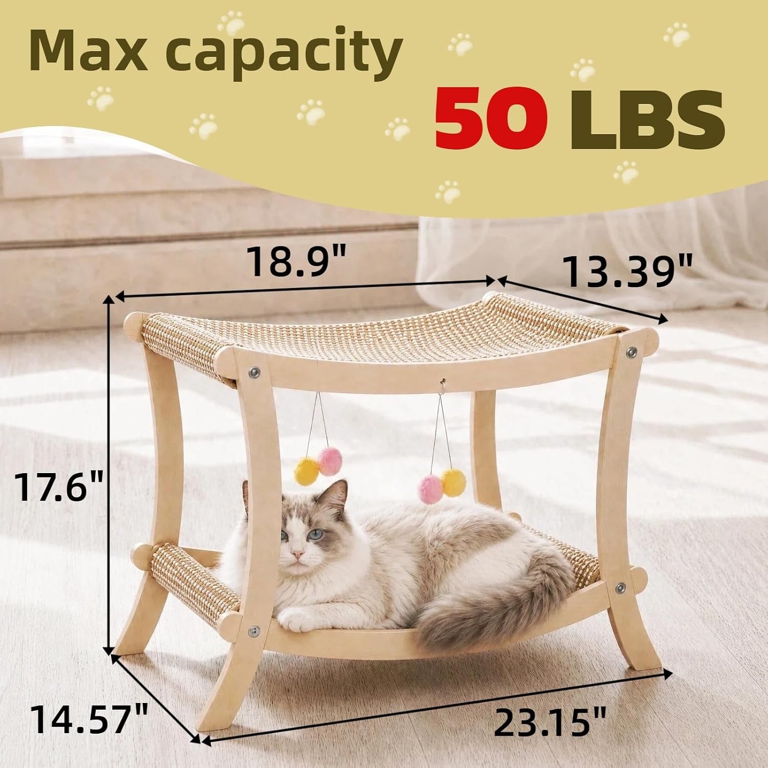 indoor-cat-scratcher-bed-double-layer-cat-hammock-with-toy-ball-wooden-sisal-cat-scratching-pad-for-cats-elevated-cat-lounge-for-claw-grinding-sleeping