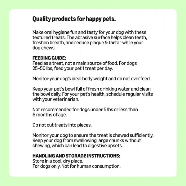 Amazon Basics Dental Dog Treats to Help Clean Teeth & Freshen Breath for Medium Dogs, Unflavored, per Pack: 36 Count, 2.25 Pounds (Previously Wag)8