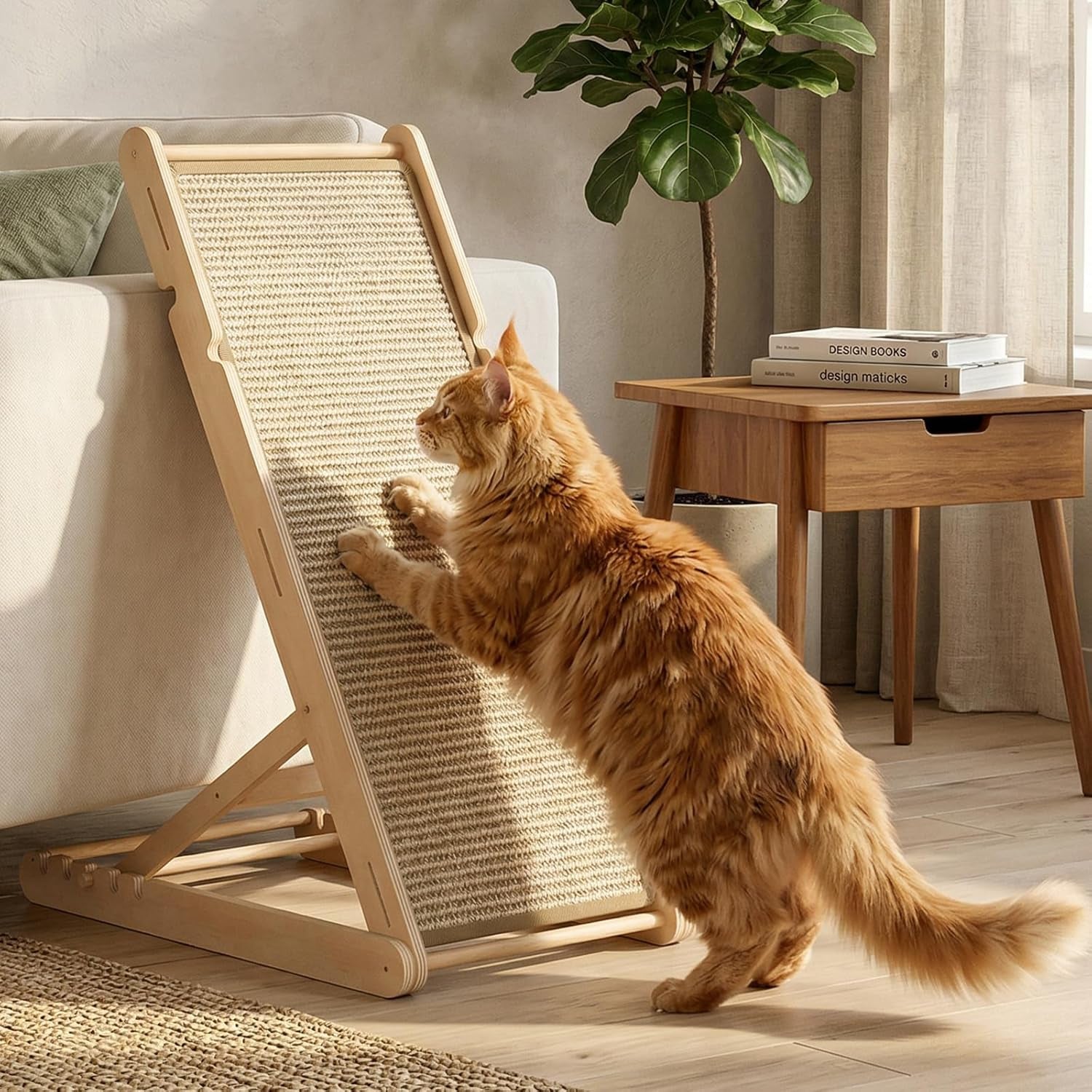 xiaz-cat-scratcher-23-sisal-cats-scratching-board-with-5-adjustable-heights-no-assembly-required-foldable-cat-scratchers-for-indoor-cats-and-kittens-ready-to-use