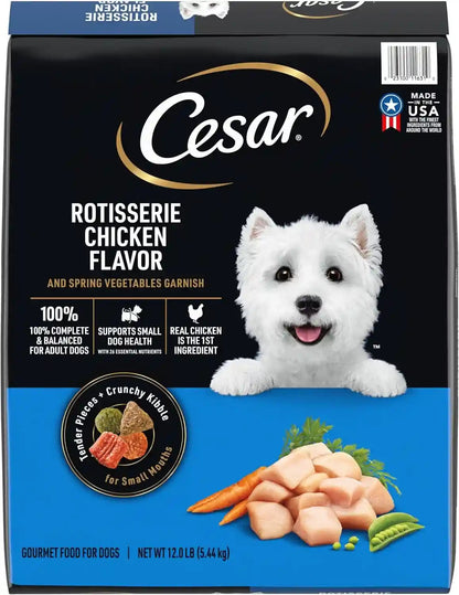 Cesar Small Breed Dry Dog Food, Filet Mignon & Spring Vegetables, 12 Lb | Made in USA, Real Beef #1 Ingredient, 26 Essential Nutrients, Supports Small Breed Health, No Artificial Flavors18