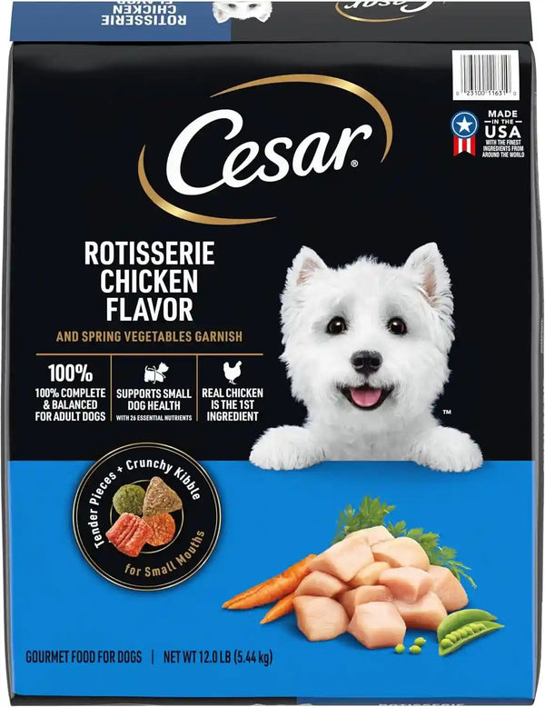 Cesar Small Breed Dry Dog Food, Filet Mignon & Spring Vegetables, 12 Lb | Made in USA, Real Beef #1 Ingredient, 26 Essential Nutrients, Supports Small Breed Health, No Artificial Flavors18