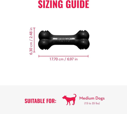 KONG - Extreme Goodie Bone - Kong'S Most Durable Natural Rubber Dog Bone for Power Chewers - Black - for Medium Dogs4