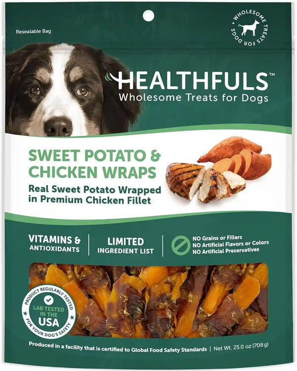 Healthfuls Chicken Wrapped Sweet Potato Dog Treats, 16Oz1