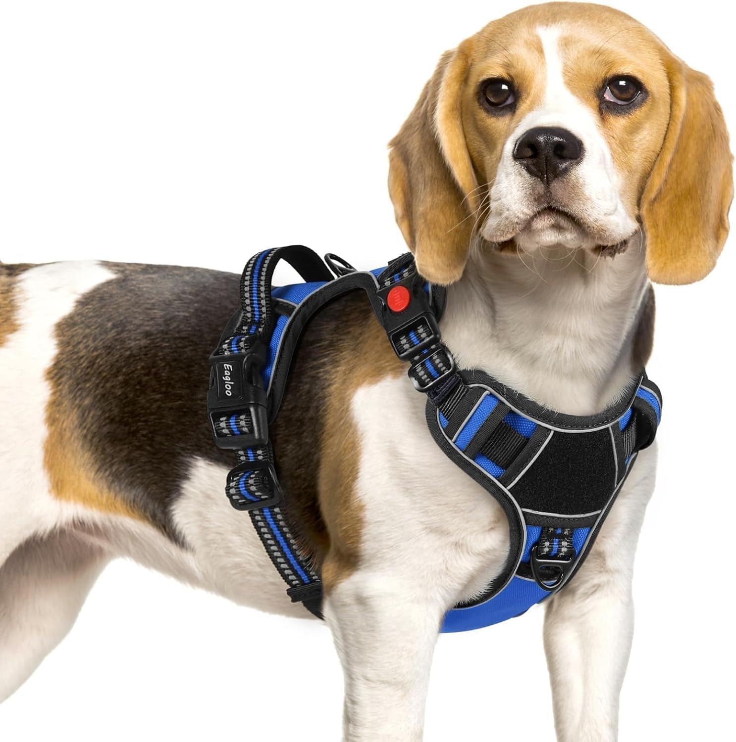 eagloo-dog-harness-no-pull-for-large-dogs-easy-on-off-with-3-buckles-no-choke-with-front-clip-adjustable-fit-molle-system-reflective-vest-easy-control-for-walking-black-large