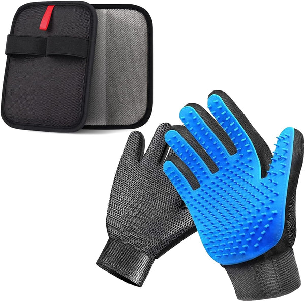 NVNAN Pet Hair Removal Glove for Dogs & Cats, 2-Pack Blue | 2-In-1 Deshedding Brush and Massage Mitt for Shedding Control, Bathing and Washing, Safe for Short or Long Hair Pets14
