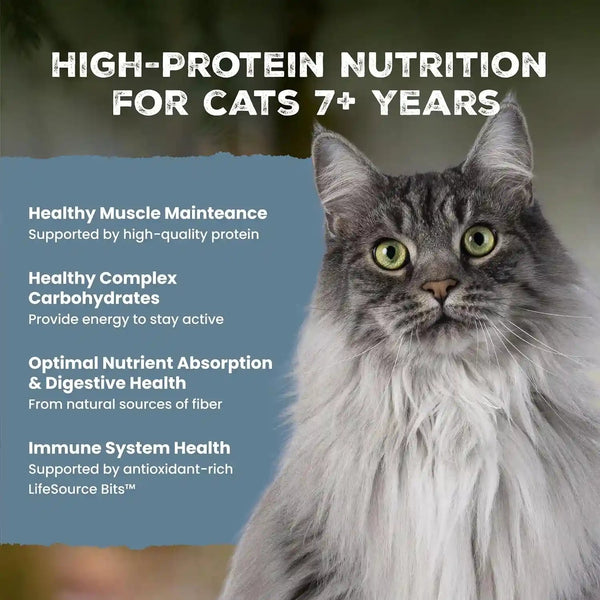 Blue Buffalo Wilderness with Chicken Natural High-Protein Grain-Free Dry Food for Adult Cats 7+, Real Chicken First, Antioxidant-Rich Lifesource Bits Support Immunity in Senior Cats, 5 Lbs.5