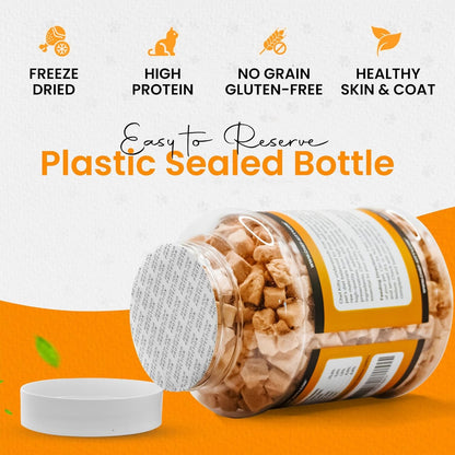 Freeze-Dried Salmon Treats for Cats & Dogs – 100% Wild Caught, Single Ingredient, High-Protein, Healthy Snack – No Additives or Preservatives – 2.7 Oz - Inspected & Tested in USA7