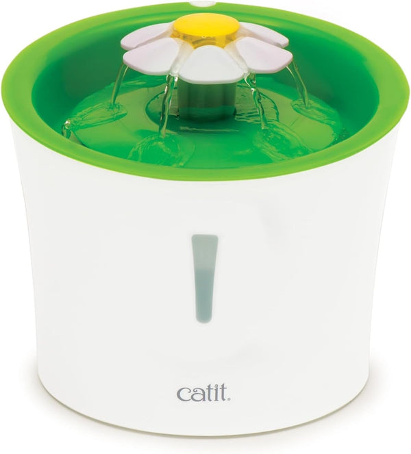 Catit Flower Fountain with Triple Action Filter, Cat Drinking Water Fountain, 3 L, Green | Cat Drinking Water Fountain11