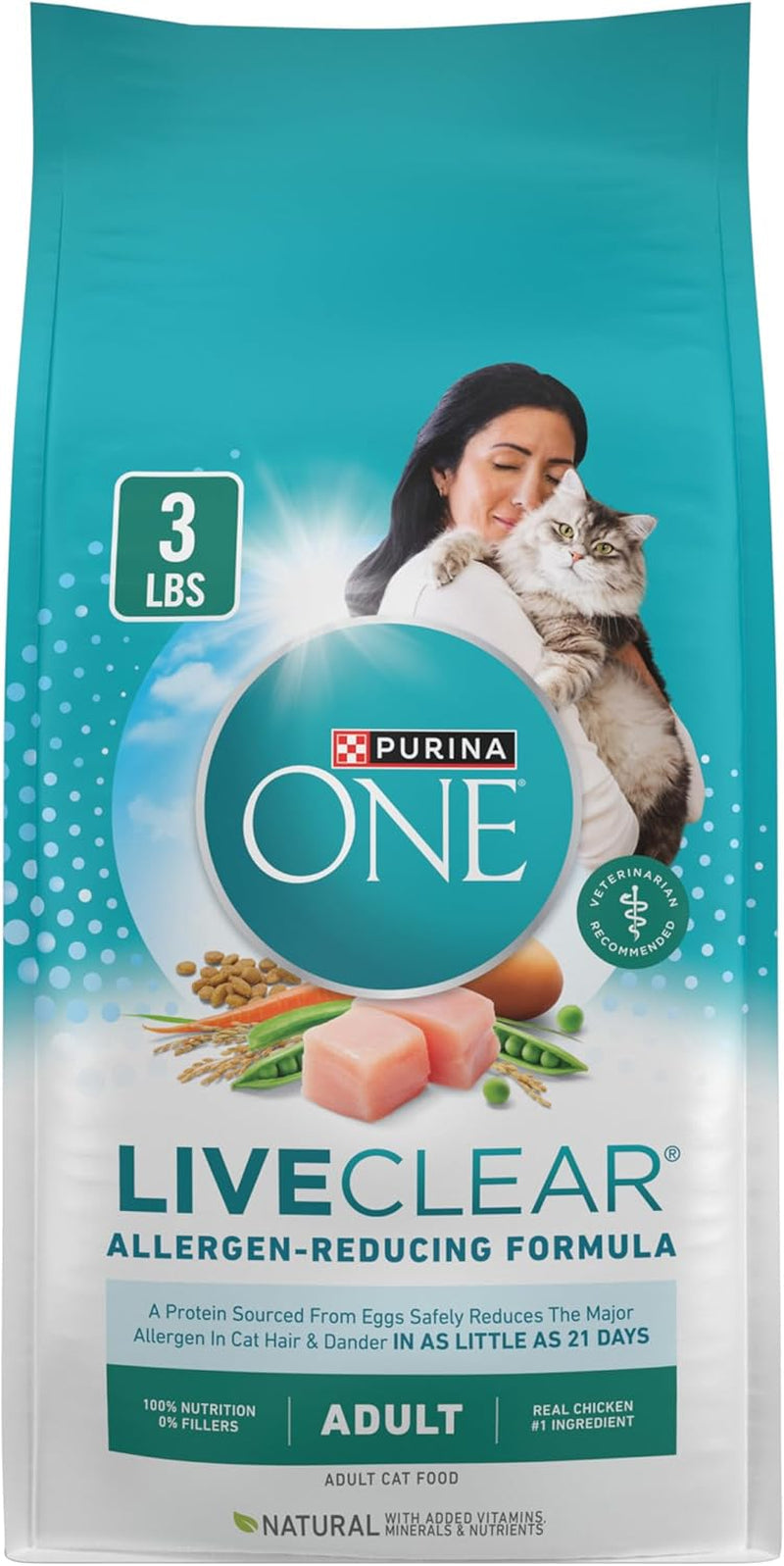 purina-one-liveclear-allergen-reducing-cat-food-dry-formula-with-real-chicken-as-the-number-one-ingredient-6-3-lb-bag-real-chicken-is-the-1-ingredient-reduces-allergens-in-cat-hair-and-dander-by-47-includes-dha-for-cat-vision-support