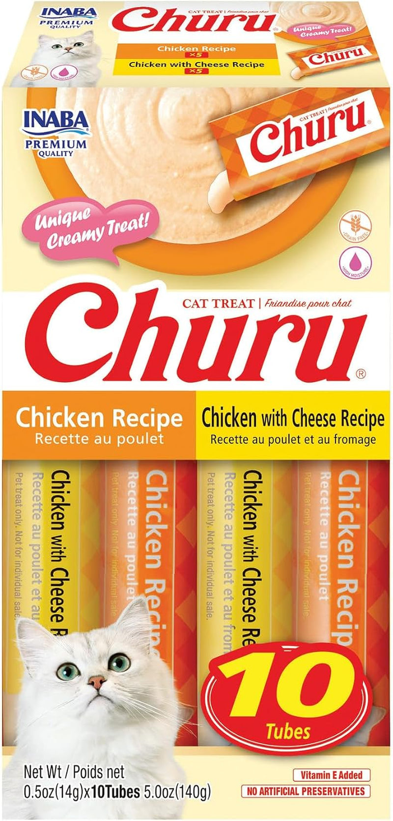 inaba-churu-cat-treats-grain-free-lickable-creamy-puree-with-vitamin-e-0-5-ounces-per-tube-10-tubes-total-chicken-variety-box-lickable-squeezable-creamy-puree-treat-topper-with-vitamin-e