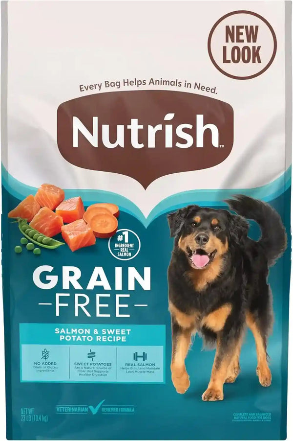 Nutrish Grain Free Dry Dog Food, Salmon & Sweet Potato Recipe, 23 Lb. Bag (Rachael Ray)1