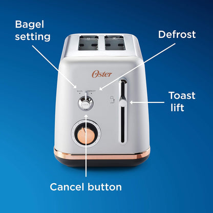 Oster 2 Slice Toaster, Metropolitan Collection with Rose Gold Accents4