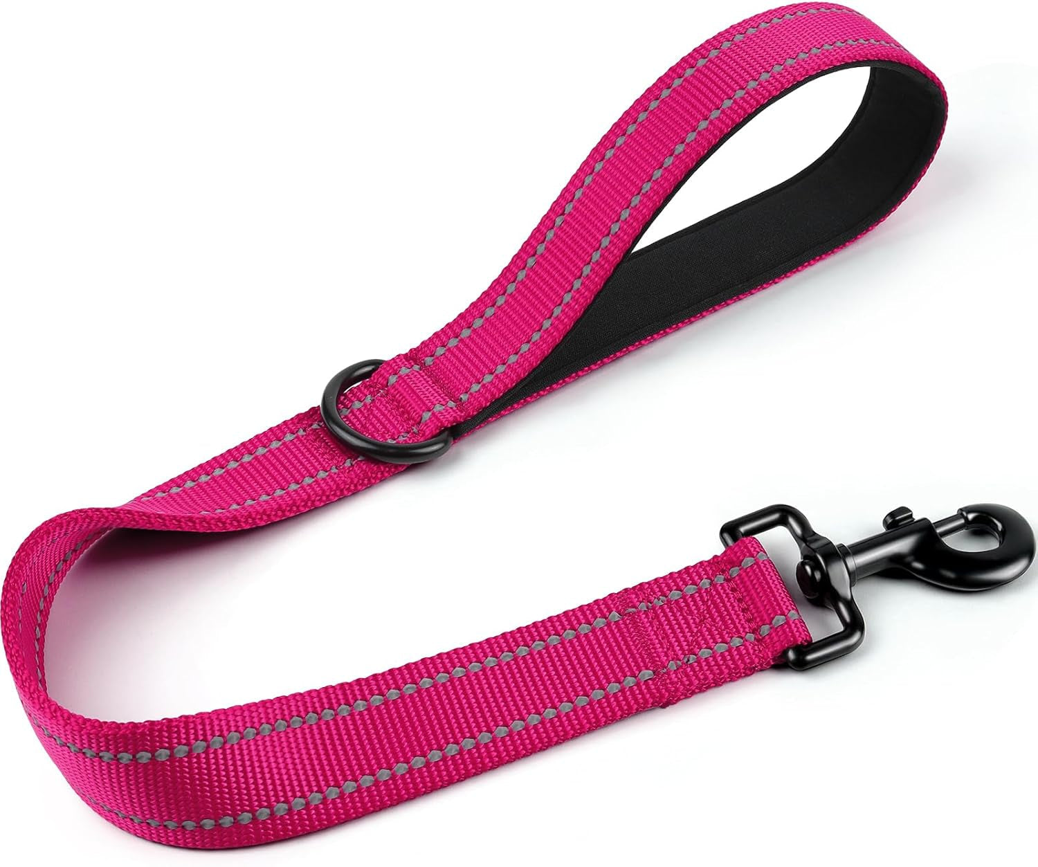 joytale-short-dog-leash-for-close-control-training-18-black-padded-comfort-handle-reinforced-nylon-webbing-secure-metal-clip-for-busy-streets-heel-training