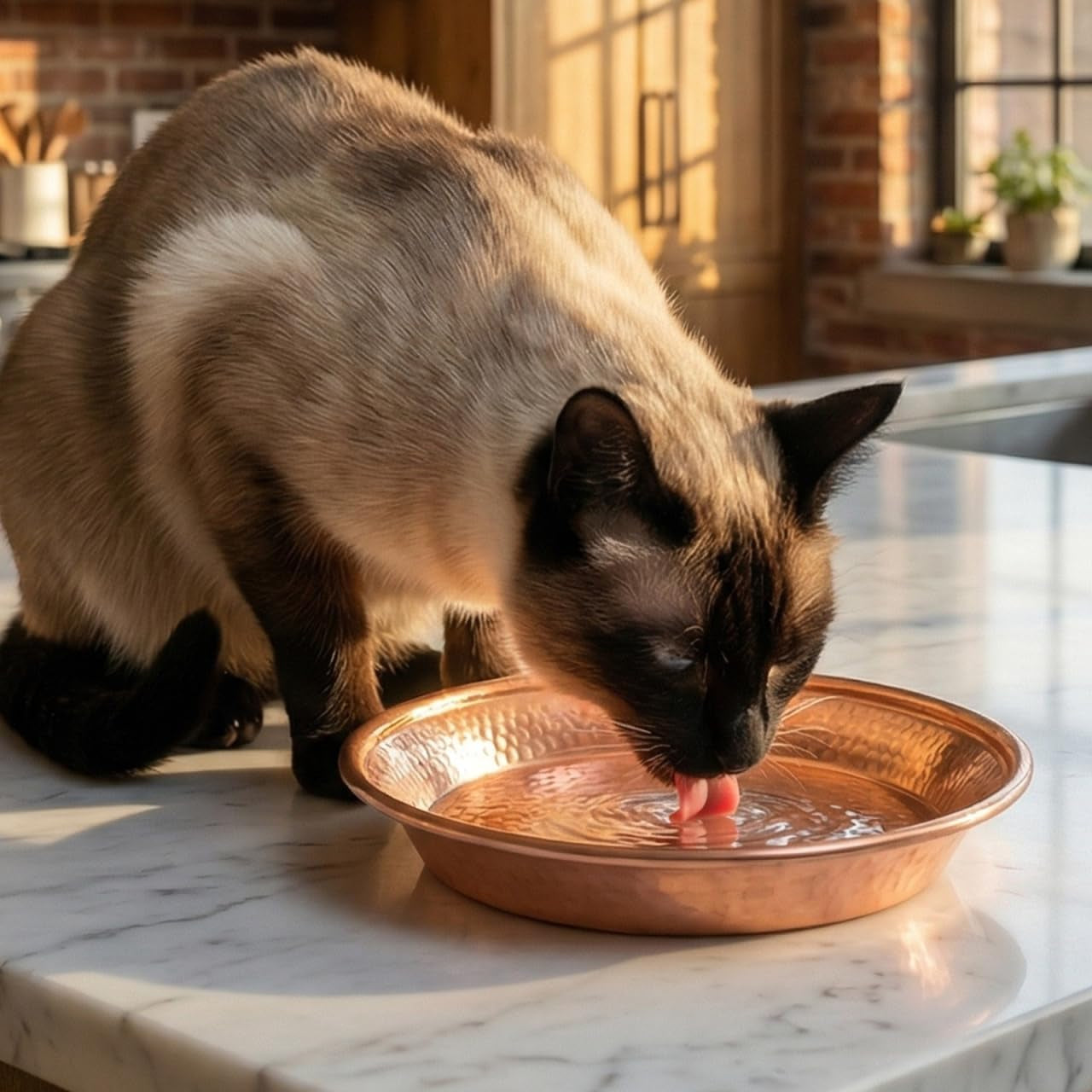 vicasky-copper-pet-bowl-5-inch-luxury-hammered-cat-and-dog-food-water-dish-pet-feeding-bowl-decorative-for-kittens-puppies