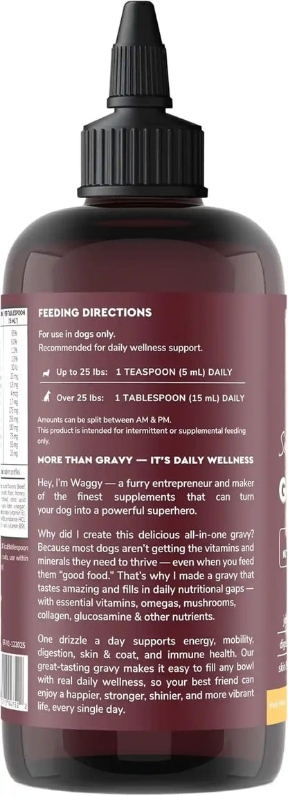 Premium Dog Gravy Food Topper – Dog Food Topper for Dry Food, Wet Food & Picky Eaters – Tasty All-In-One Multivitamin Bone Broth Dog Gravy with Vitamins, Minerals, Omegas, Collagen & Mushrooms – 16Oz8