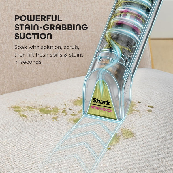 Shark Stainforce Cordless Stain, Odor & Urine Remover, 1 Tool, HX095 | for Carpets, Area Rugs, Upholstery, Cars & Outdoors, Dual-Activated Formula, Stain Eliminator Tool, Beige7