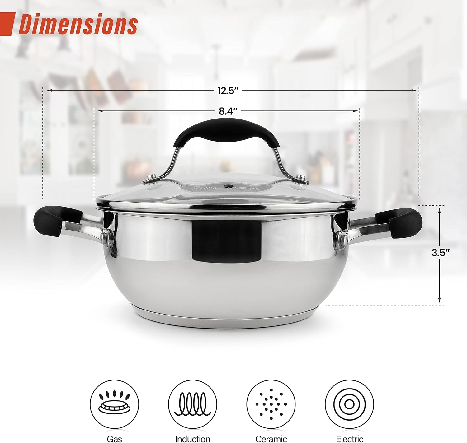 18-10-stainless-steel-everyday-pan-stir-fry-pan-with-five-ply-base-chef-s-pan-with-glass-lid-multipurpose-stewpot-skillet-saute-pan-casserole-in-pots-and-pans-8-inch