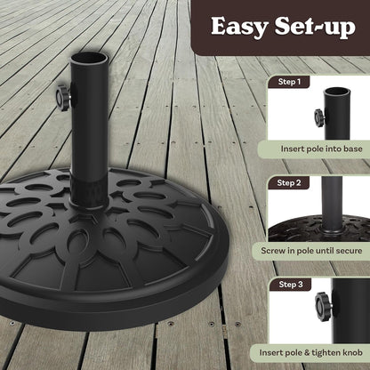 Outdoor Umbrella Base, 19Lb, Black4