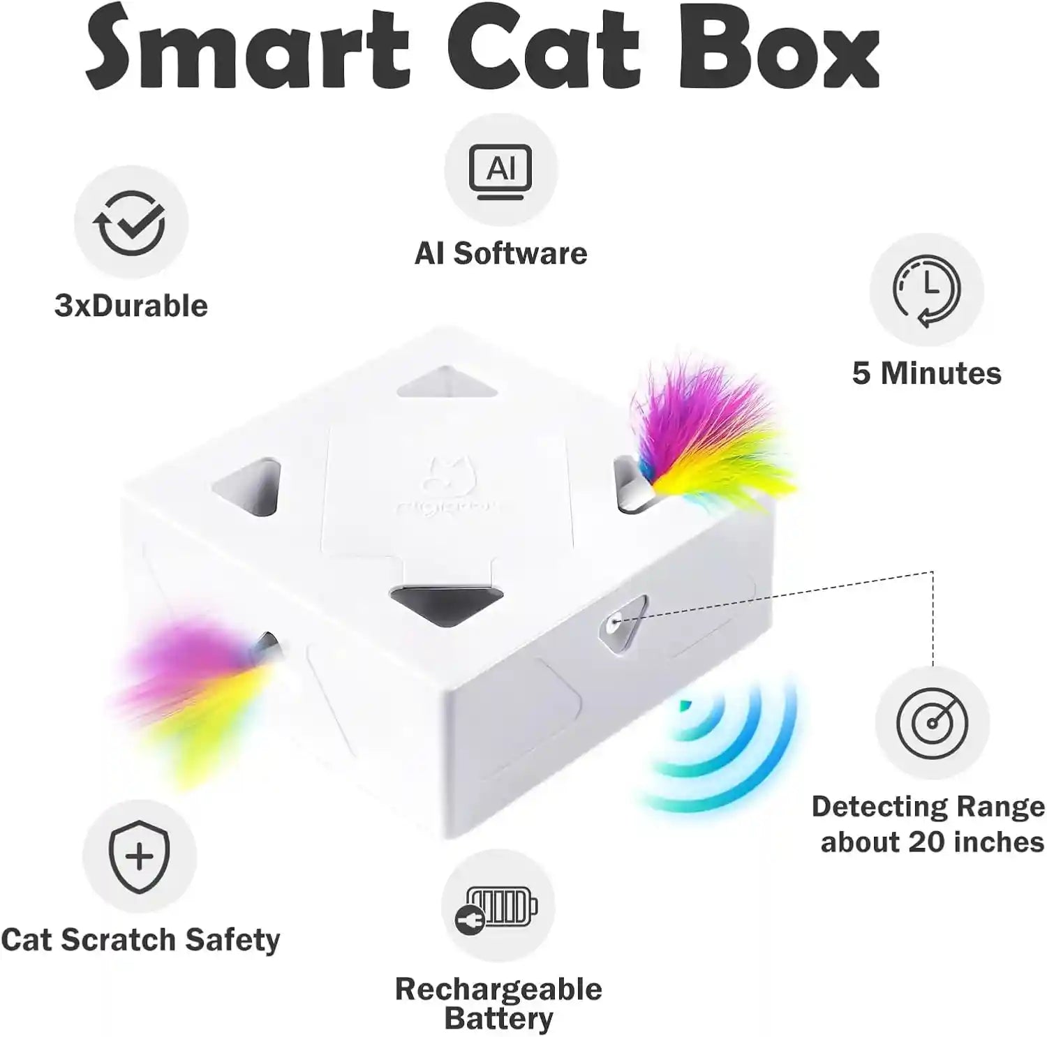 interactive-cat-toys-migibox-for-indoor-bored-cats-automatic-pop-out-feathers-from-7-holes-randomly-motion-activated-usb-rechargeable-purple-skin