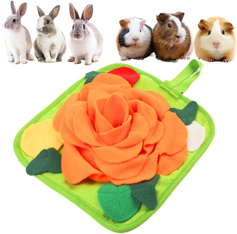 rabbit-foraging-mat-interactive-bunny-snuffle-mat-for-small-animals-puzzle-toy-indoor-enrichment-feeding-mat-11-8-treat-dispenser-for-bunny-guinea-pigs-ferrets-chinchillas-hamste-puppies