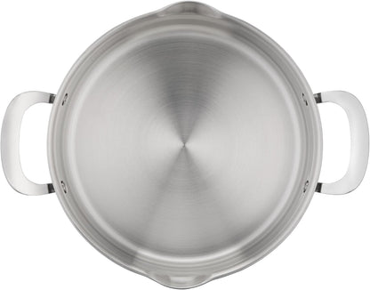 Jamie Oliver by  Cooks Smart 10-Piece Stainless Steel Cookware Set | Stainless Steel Interior, Thermo-Fusion Induction Base, Oven Safe to 500°F, Dishwasher Safe, Heat Indicator Included3