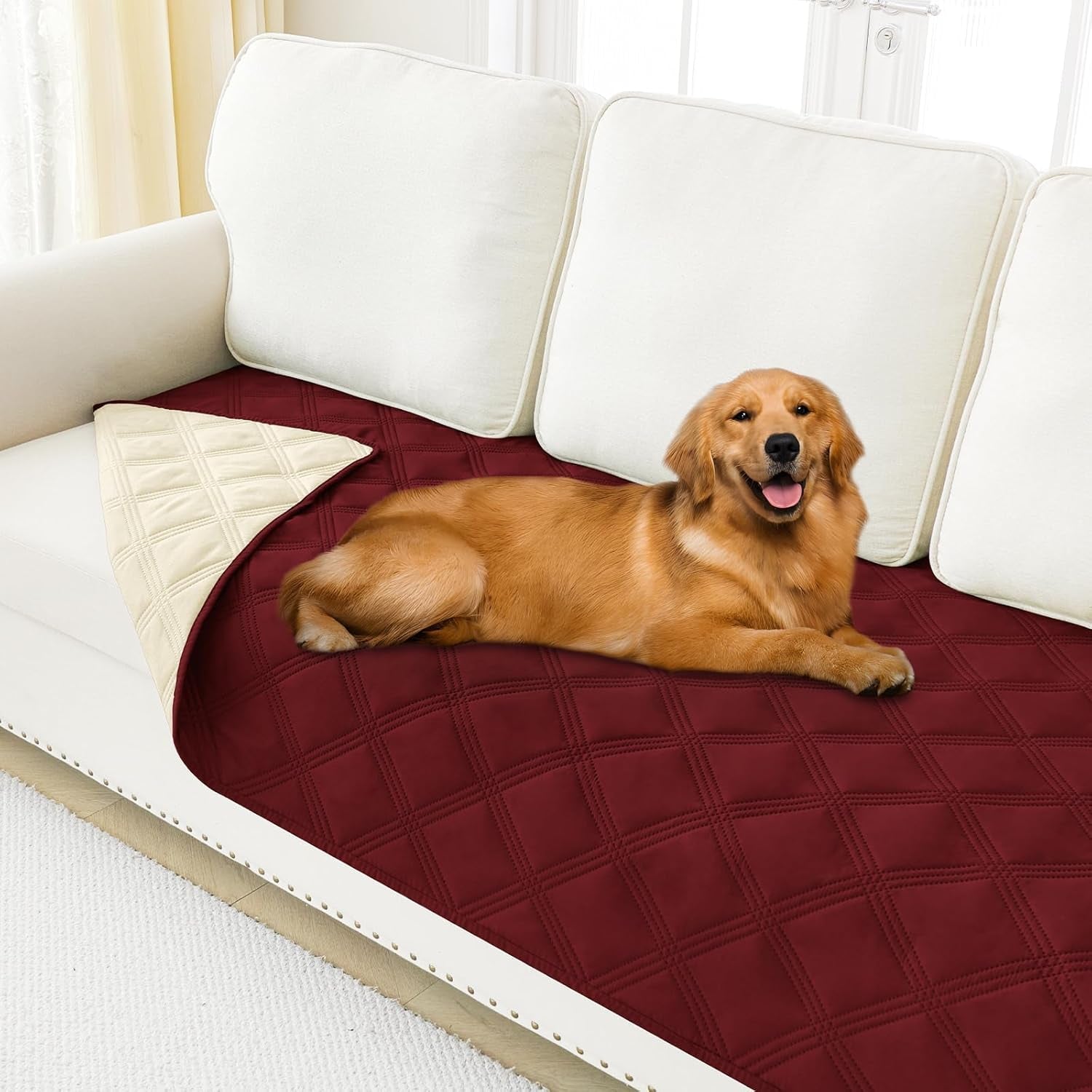 smiry-waterproof-dog-bed-cover-reversible-pet-blanket-for-sofa-couch-soft-washable-dog-blanket-leakproof-couch-cover-for-dogs-cats-furniture-protection-52x82-grey-dark-grey