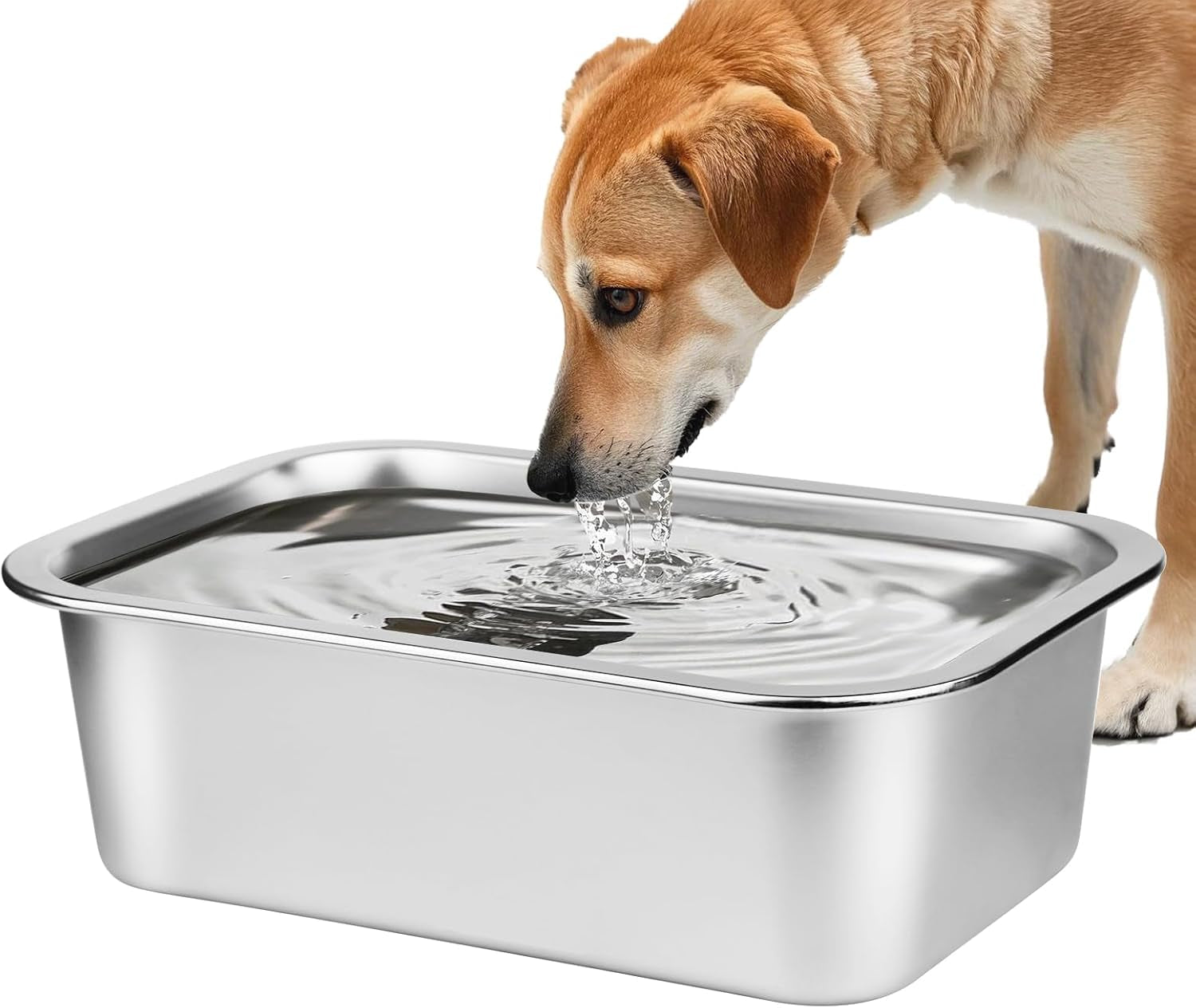 ohtomber-1-25-gallons-stainless-steel-dog-bowl-big-pet-water-food-bowl-no-spilling-outdoor-feeder-dish-plate-for-indoor-outdoor-feeding-fits-big-extra-large-dogs-cats-all-pets