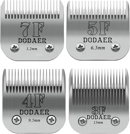 7FC Dog Grooming Ceramic Blades,Compatible with Andis,Oster A5,Wahl KM10 | Size 7FC Detachable Ceramic Blade 1/8-Inch 3.2MM Cut Length,3 Pack10