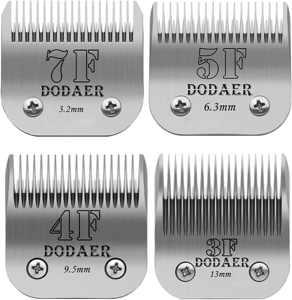 7FC Dog Grooming Ceramic Blades,Compatible with Andis,Oster A5,Wahl KM10 | Size 7FC Detachable Ceramic Blade 1/8-Inch 3.2MM Cut Length,3 Pack10