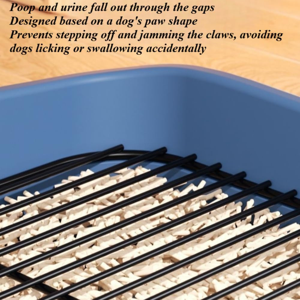 mesh-dog-potty-tray-removable-stable-structure-indoor-outdoor-dog-training-toilet-litter-box-for-small-medium-dogsgrey