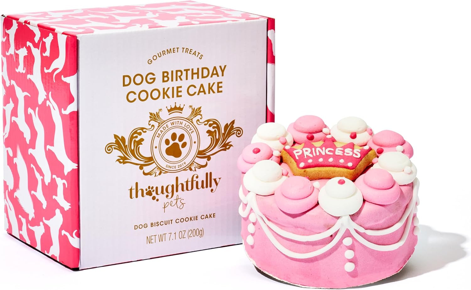 blue-dog-birthday-cookie-cake-decorated-gourmet-biscuit-dog-treat-cake-crunchy-dog-biscuit-birthday-gift-for-dogs-dog-lover-gift-pet-celebration-dog-mom-dog-dad-gifts