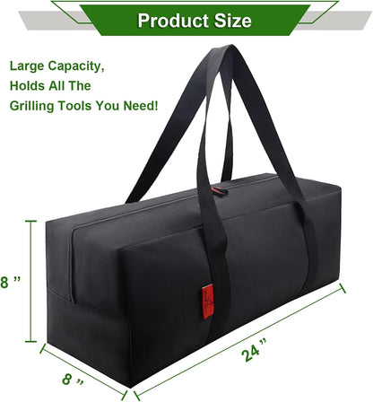 Extra Thick 24" Storage Bag Grill Tool Organizer Pro, BBQ Tool Heavy Duty Storage Bag, Double Layer 600D Oxford Cloth Waterproof (2X Thickness), Camping, Tailgating, BBQ Party Gift2