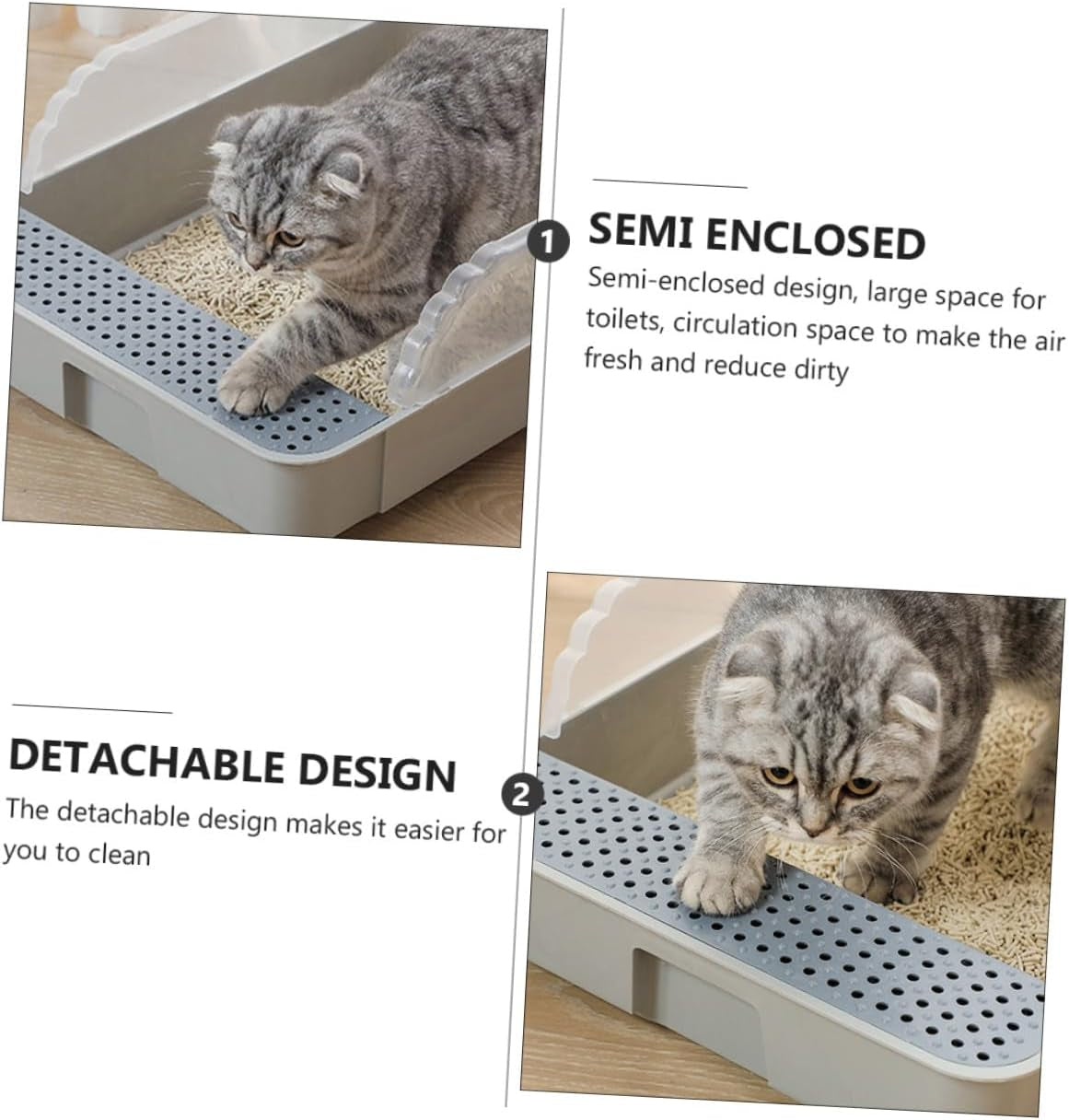 eringogo-semi-closed-cat-litter-box-potty-with-detachable-anti-splash-durable-pan-small-gray-for-kitten-toilet-and-cat-housebreaking