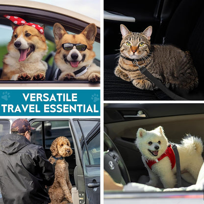 2 Pack Adjustable Dog Car Seat Belt, Heavy Duty Nylon Pet Safety Leash7