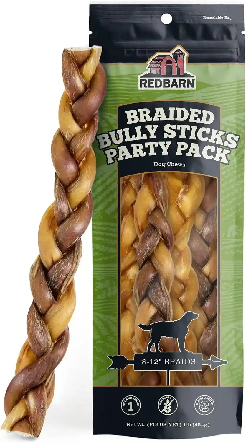 redbarn-pet-products-all-natural-5-8-braided-bully-sticks-for-small-large-dogs-healthy-long-lasting-beef-chews-variety-party-pack-single-ingredient-low-odor-rawhide-free-8-oz-bag