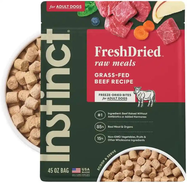 Instinct Freeze-Dried Meals, Freshdried Bites, Natural Dog Food, Grain-Free - Grass-Fed Beef, 25 Oz. Bag17