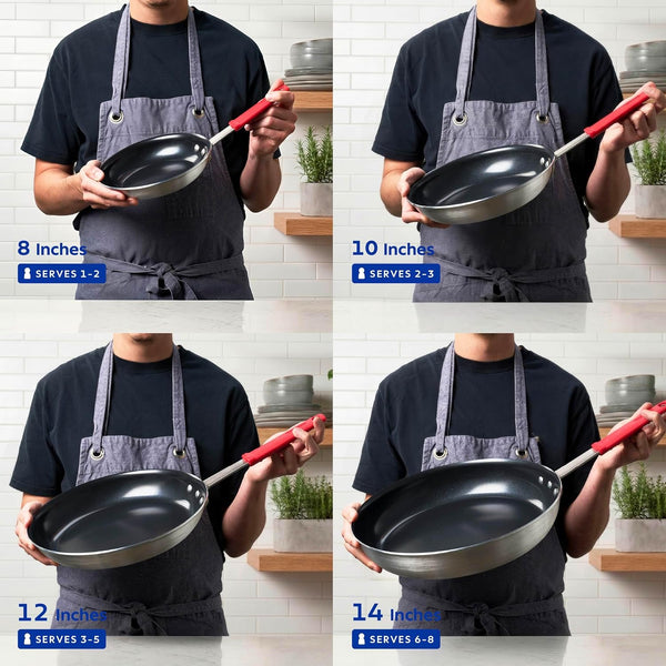Professional 14-Inch Ceramic Non Stick Extra Large Frying Pan | Heavy-Gauge Aluminum Skillet with Ceramic Nonstick Coating, Dishwasher and Oven Safe, Black, Made in Brazil6