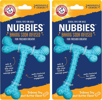 Arm and Hammer Nubbies T-Bone Dental Dog Chew Toy with Peanut Butter Flavor, TPR Nubs Clean Teeth and Gums, Durable Nylon Chew for Aggressive Chewers, Helps Reduce Plaque and Tartar9