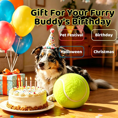 Banfeng Dog Tennis Ball, 9.5" Giant Sport Gift Toy Herding Ball for Dogs | Puppy Birthday Gift ,Interactive Toy,Outdoor Pet Toys to Keep Them Busy,Big Tennis Ball for Small Medium Large Dog6