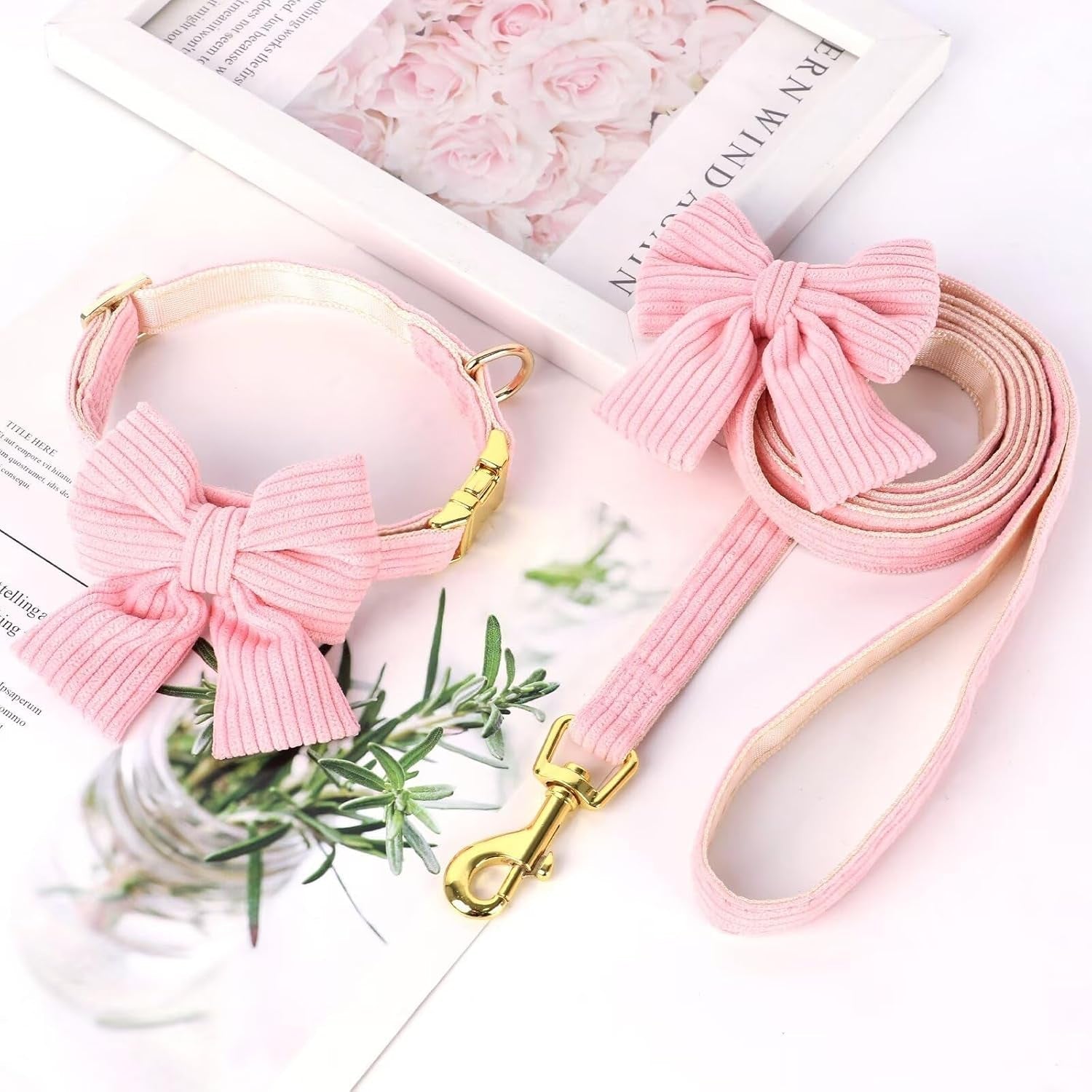 didog-cute-dog-collar-and-leash-set-with-large-bowtie-pink-s-girl-dog-collars-soft-and-adjustable-secure-metal-buckle-for-small-medium-dogs-s-neck-10-16