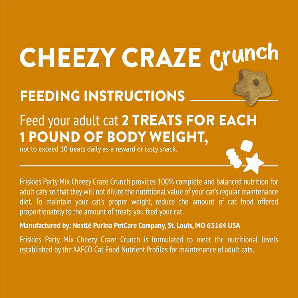 Purina Friskies Cat Treats, Party Mix Cheezy Craze Crunch - 20 Oz. Pouch9
